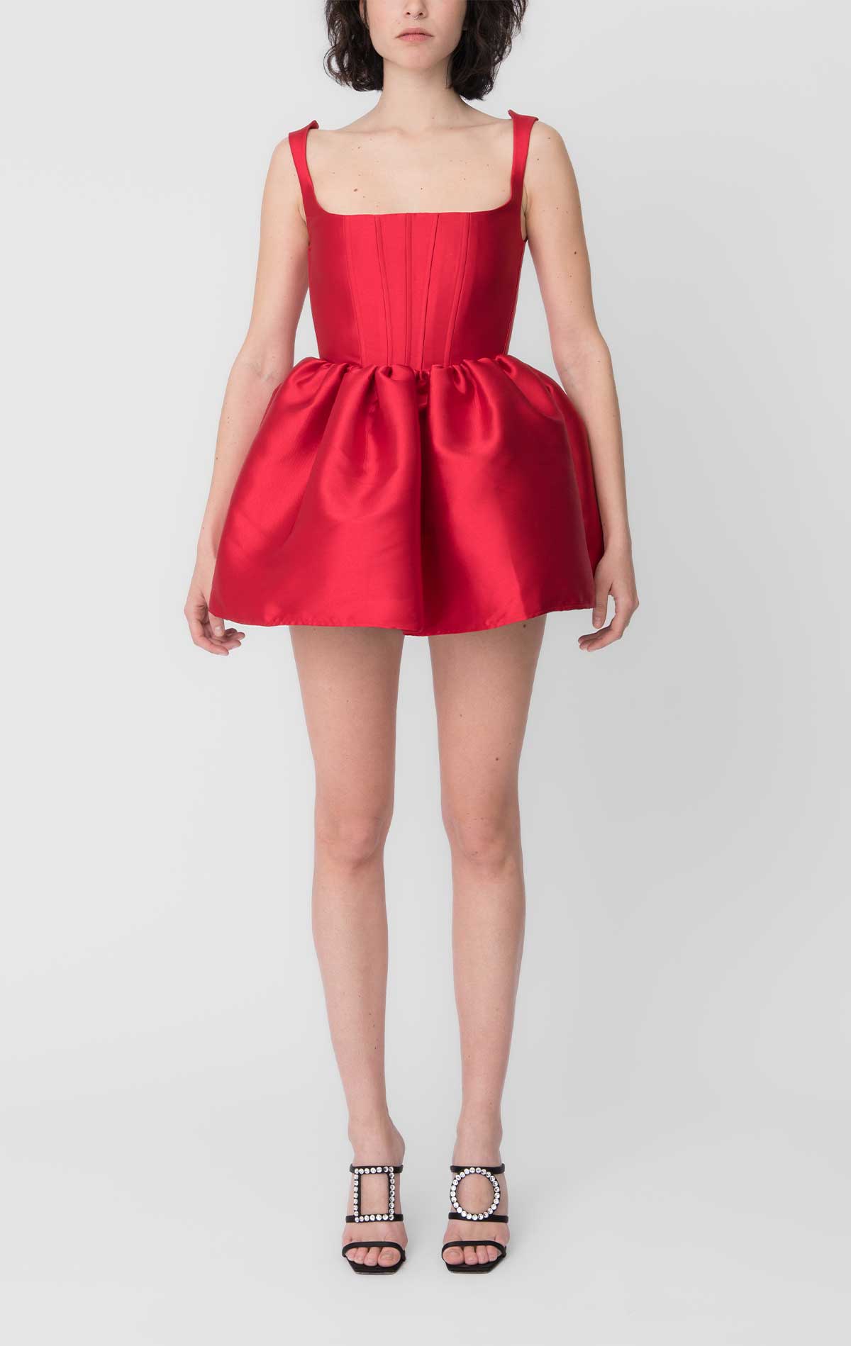 silvia astore Annie Dress Red Mikado