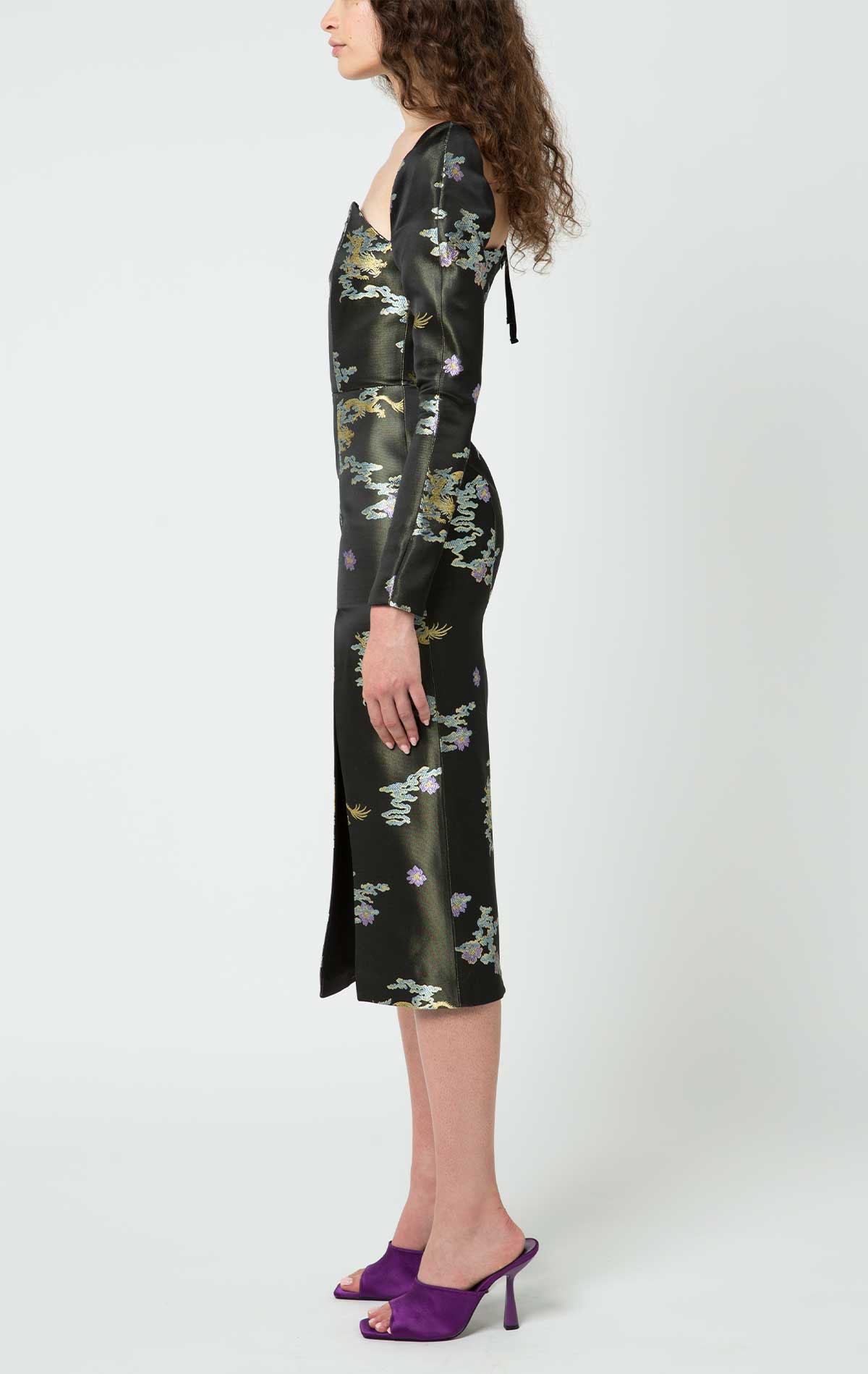 Silvia Astore Chloe Dress Dragon Jacquard