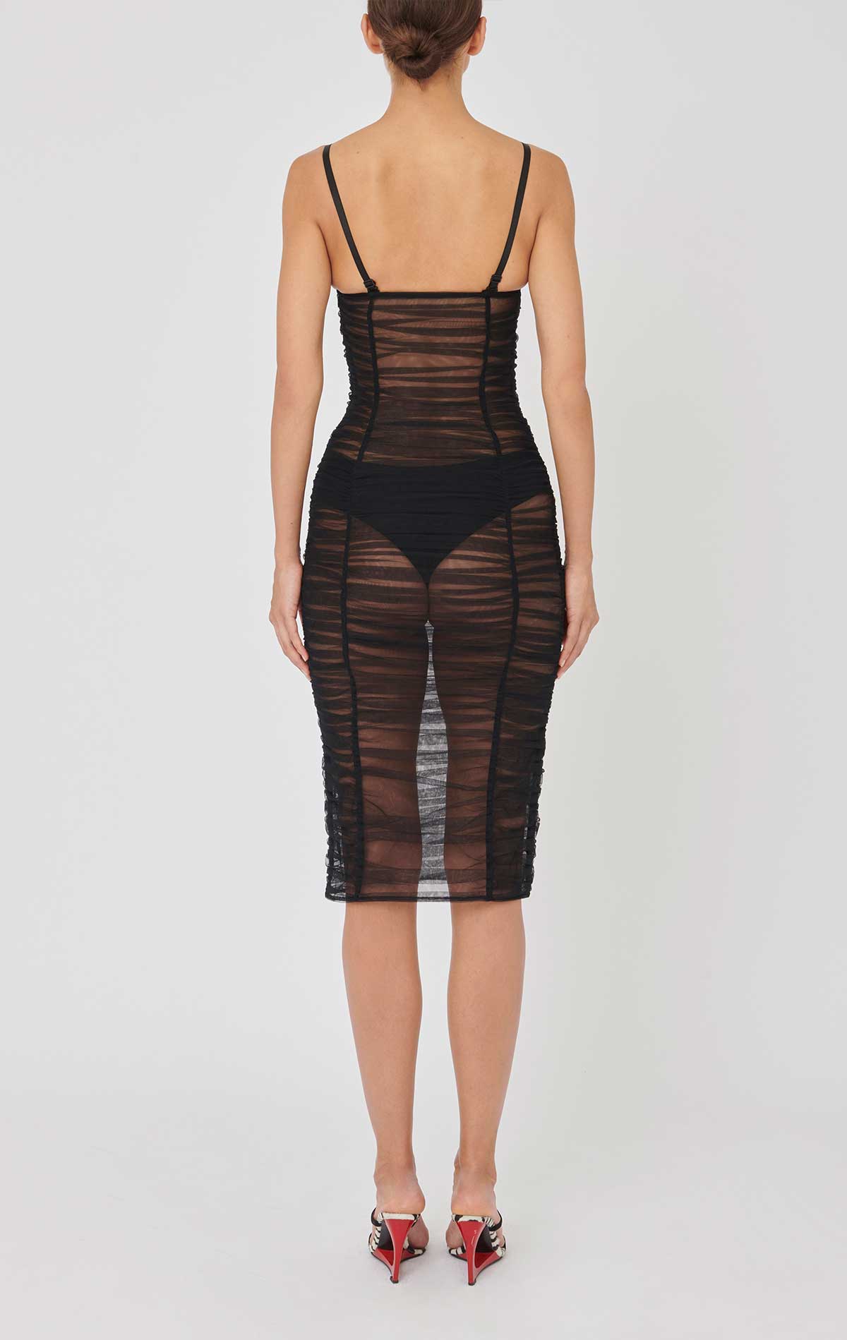 Silvia Astore Frida Dress Black Stretch Tulle