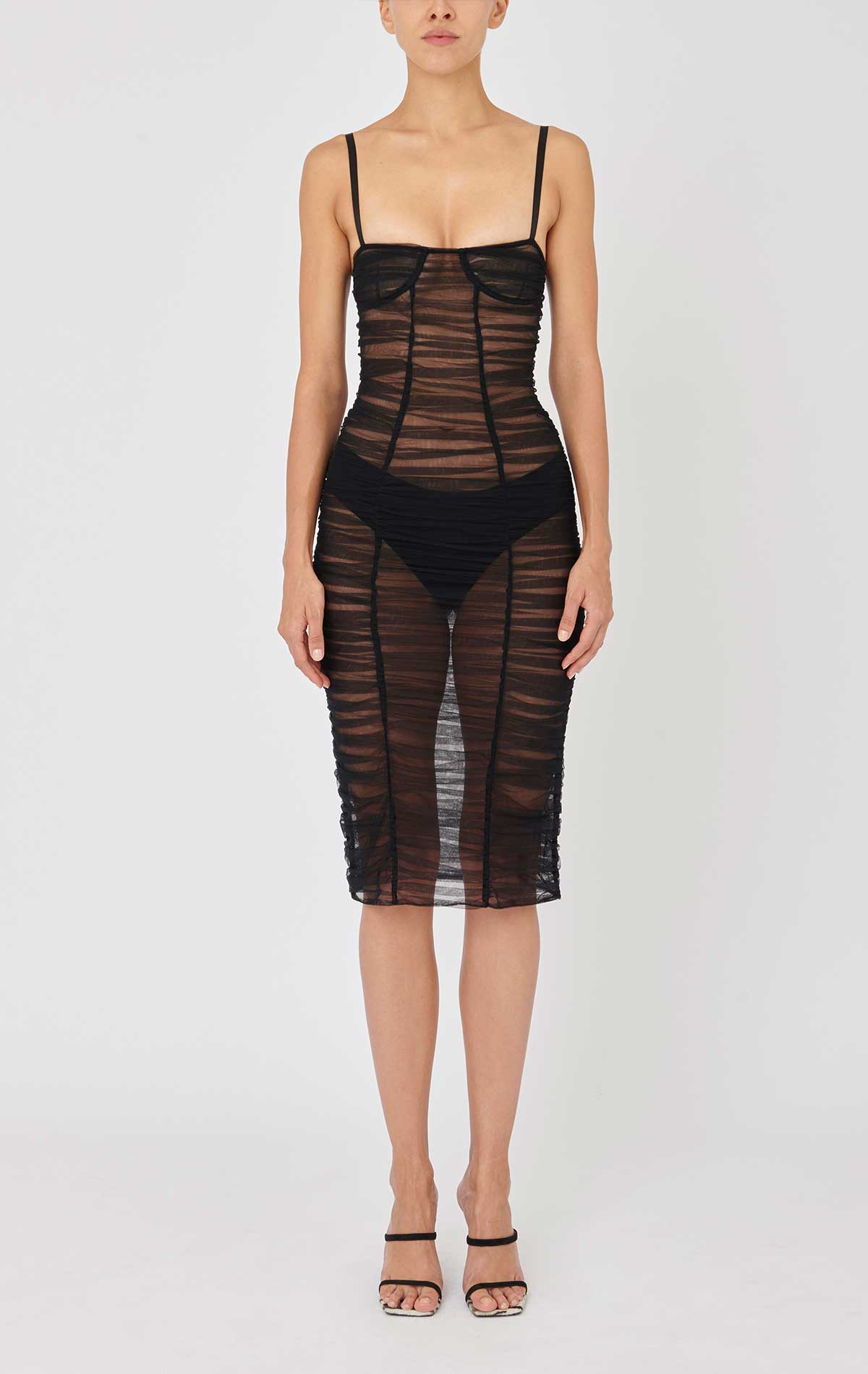 silvia astore Frida Dress Black Stretch tulle