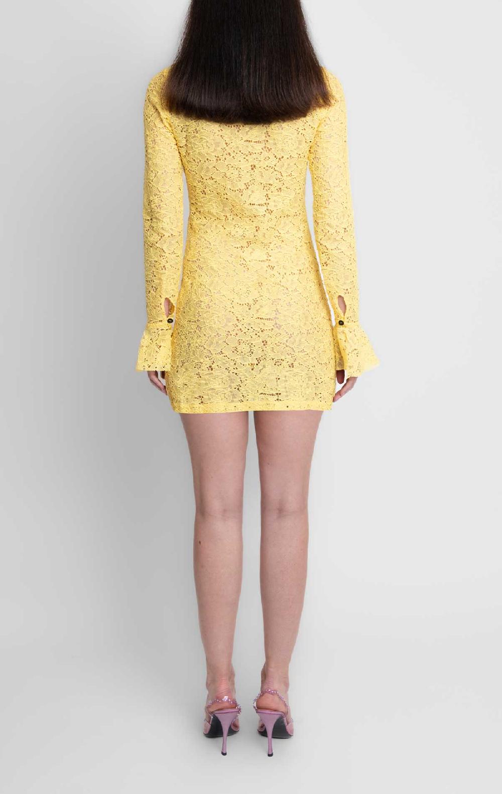 Silvia Astore Irene Dress Yellow Lace