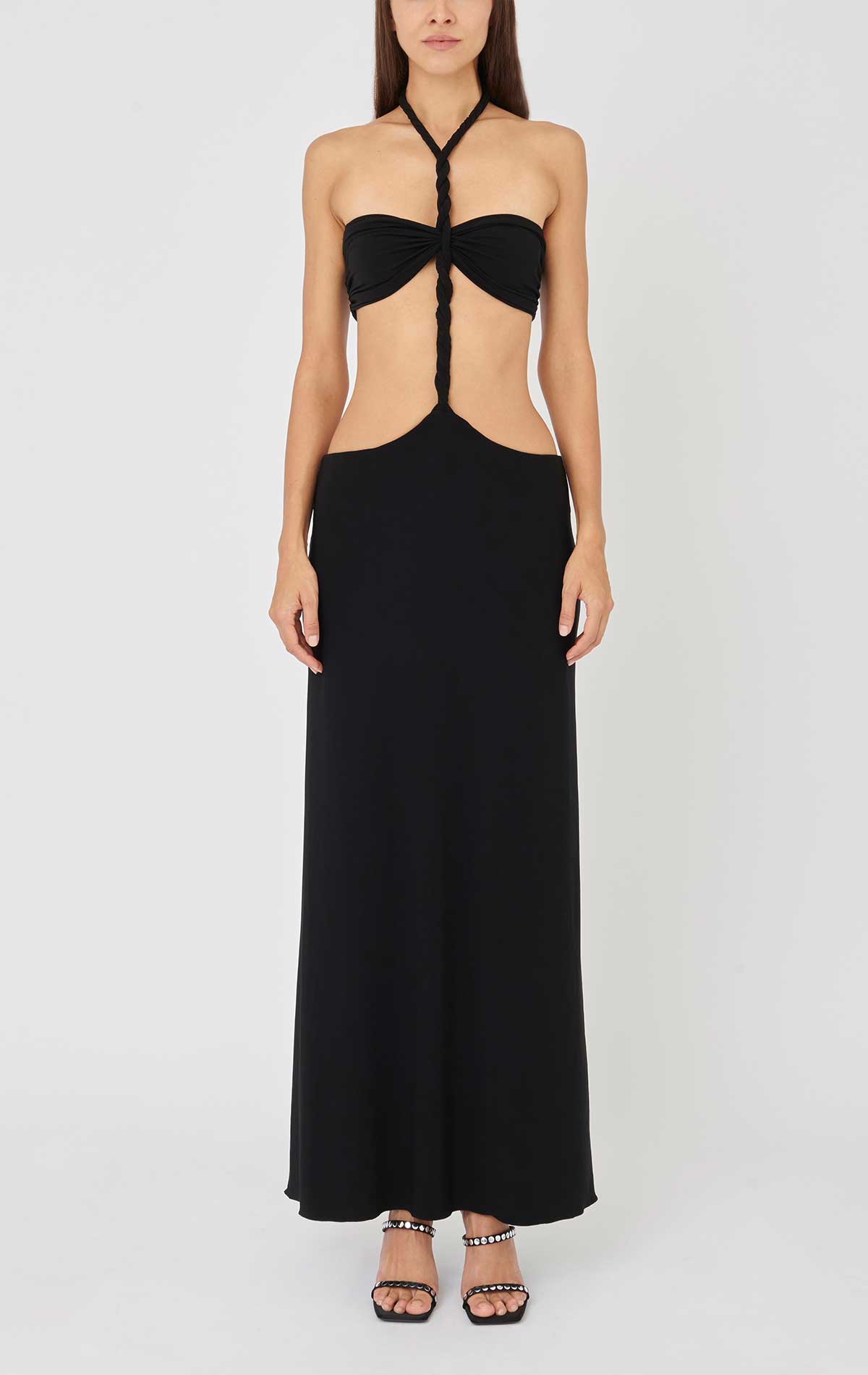 silvia astore Iris Dress Black Lycra