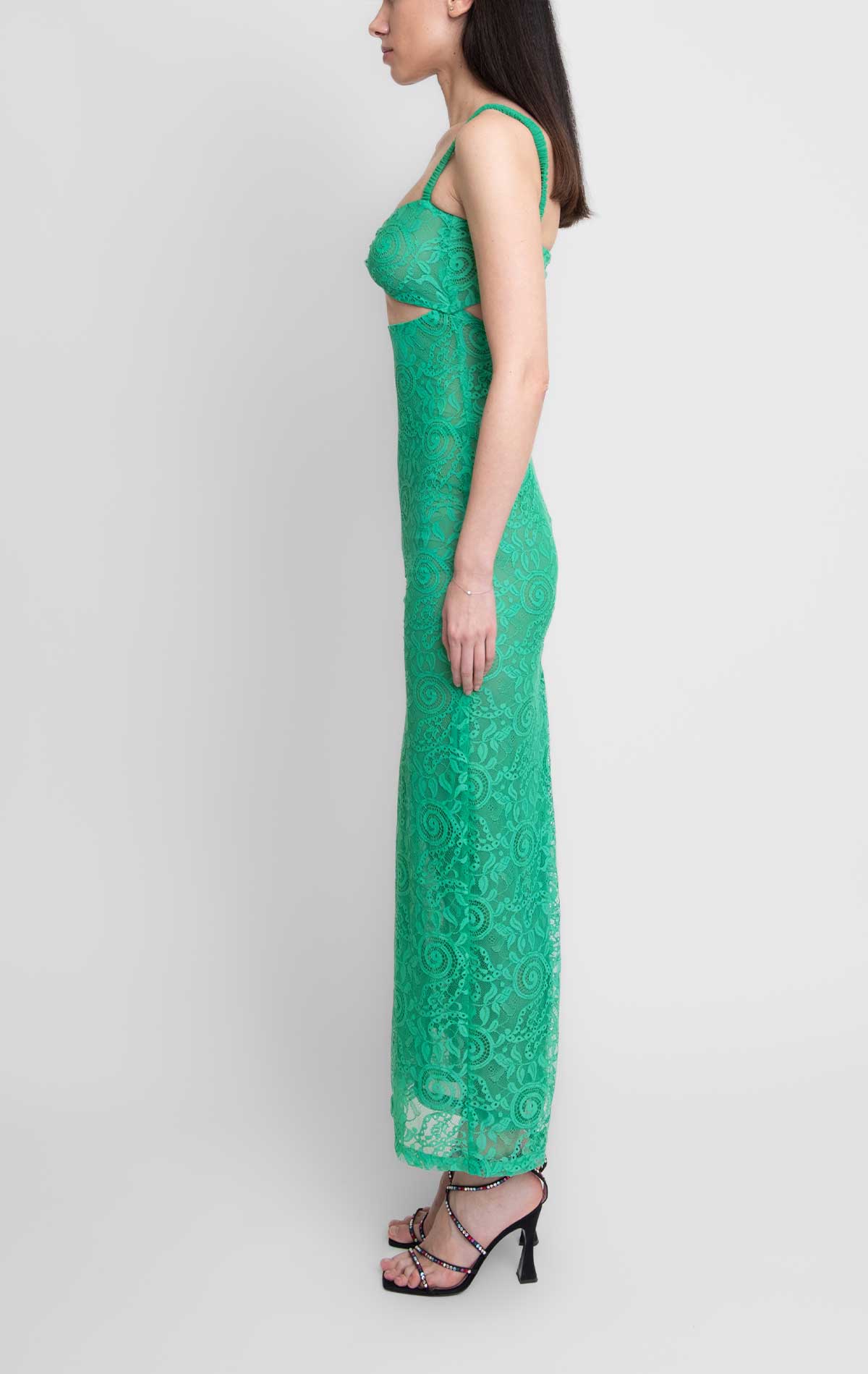 Silvia Astore Isa Dress Emerald Green Lace