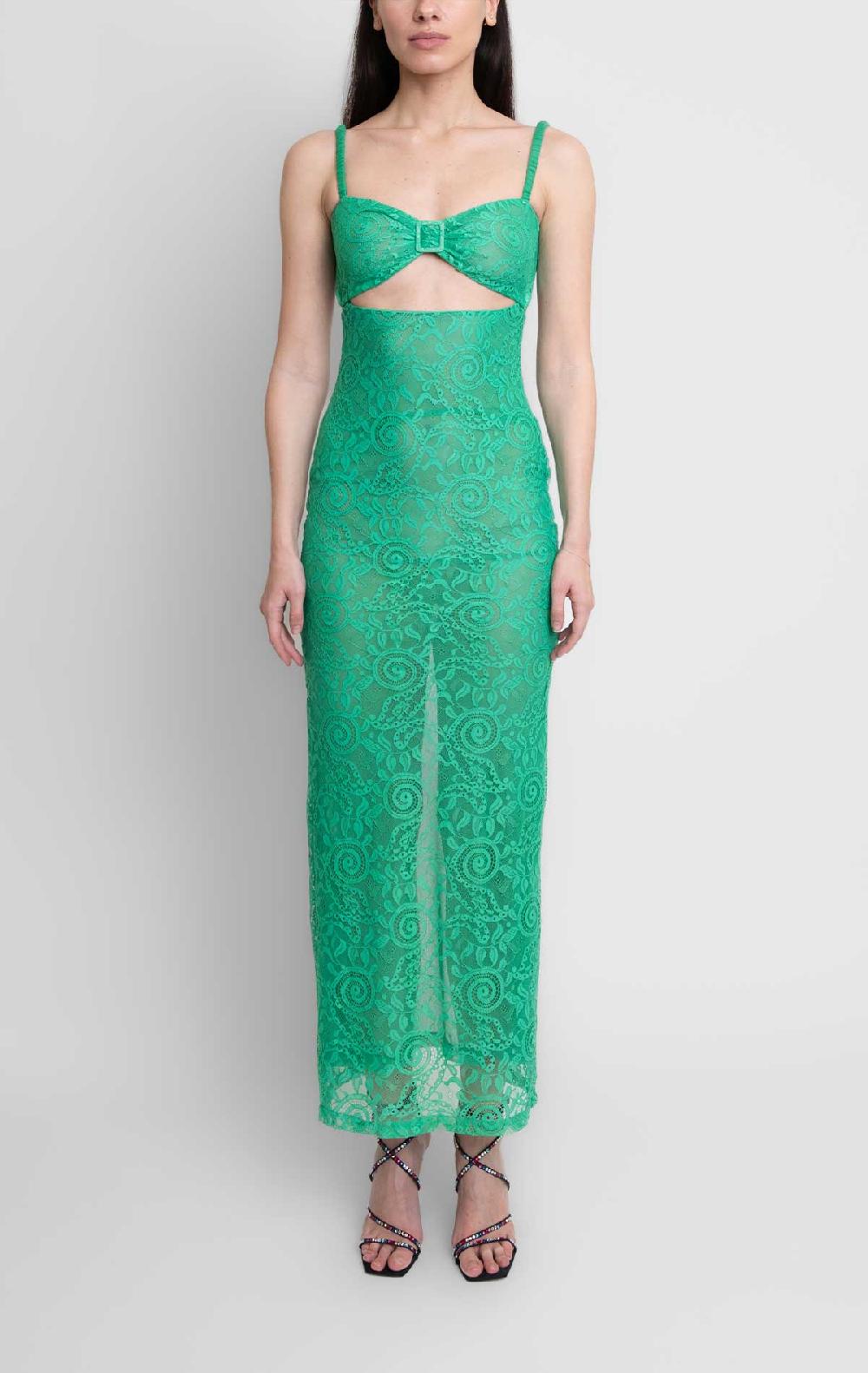 silvia astore Isa Dress Emerald Green Lace