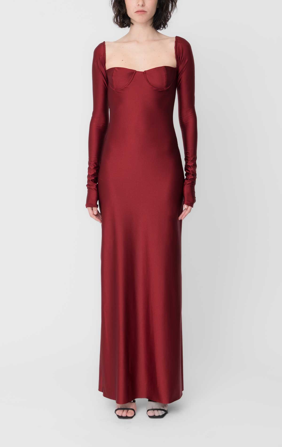 silvia astore Judith Dress Plum Lycra