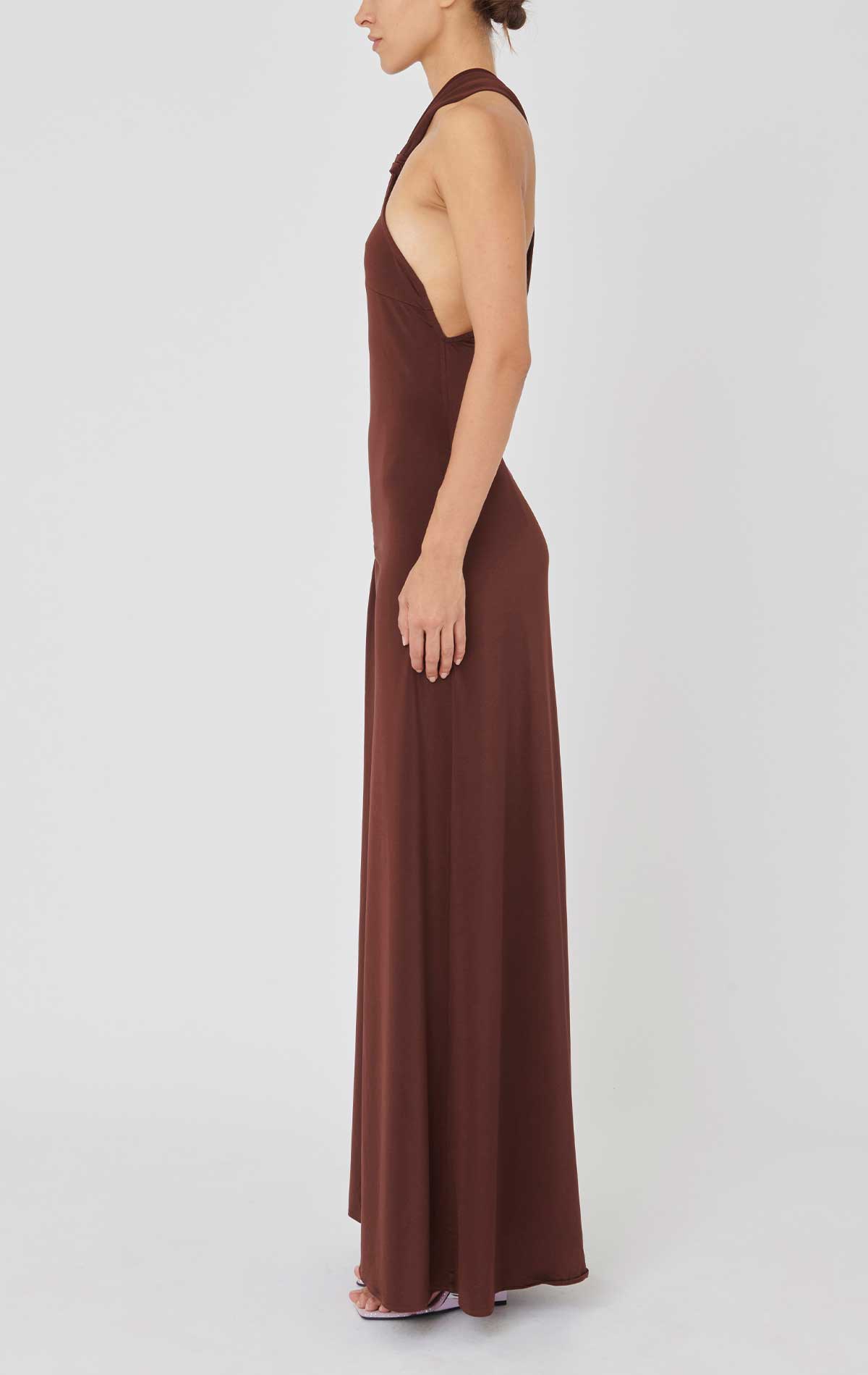 Silvia Astore Kim Dress Chocolate Stretch Jersey
