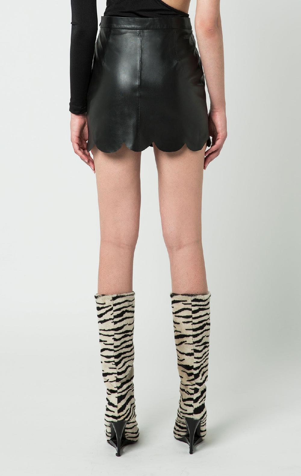 Silvia Astore Lara Skirt Black Leather