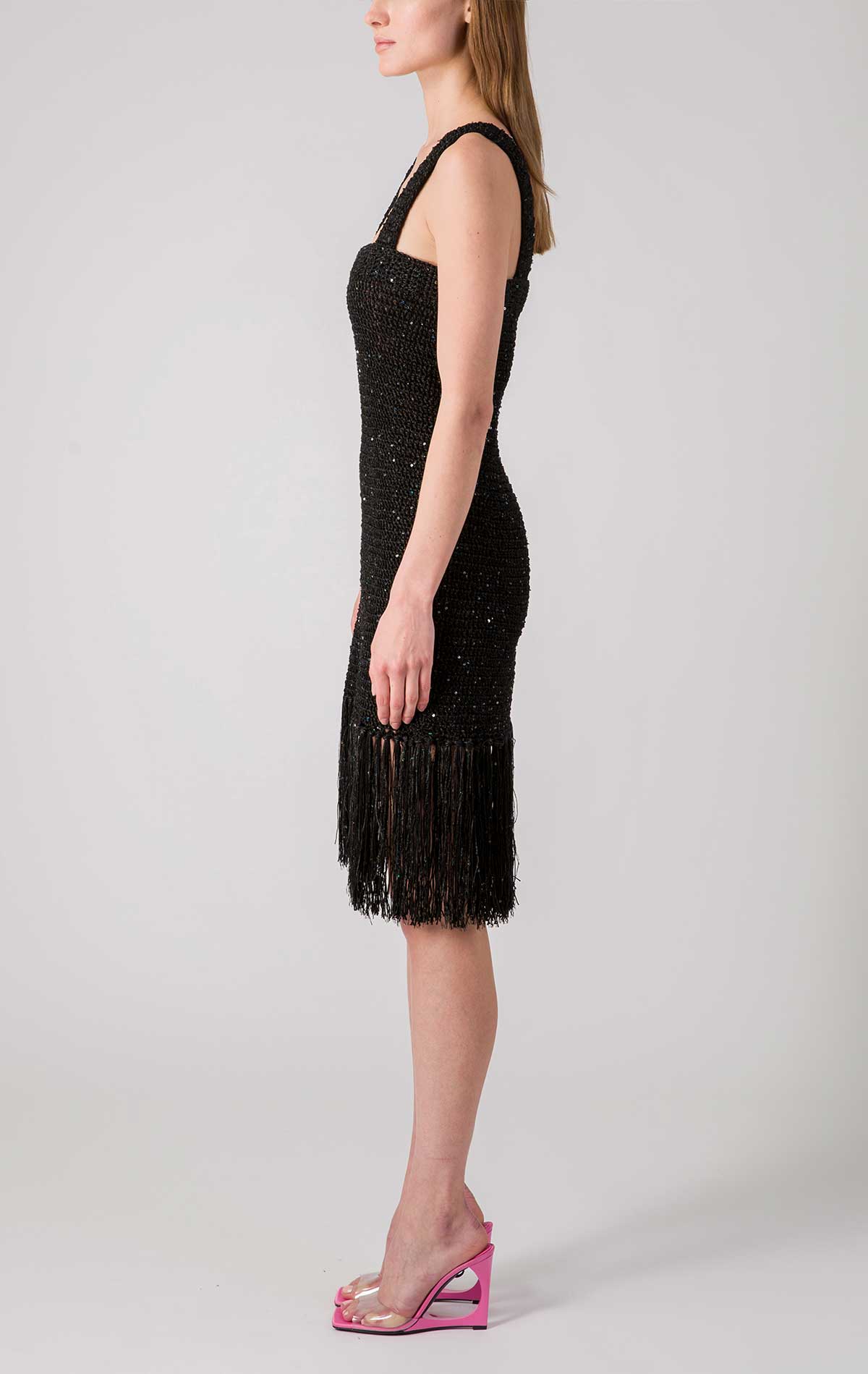 Silvia Astore Lena Dress Black Crochet