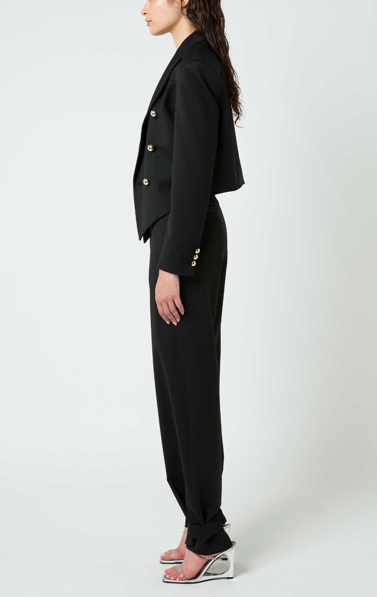 Silvia Astore Leon Suit Black Wool