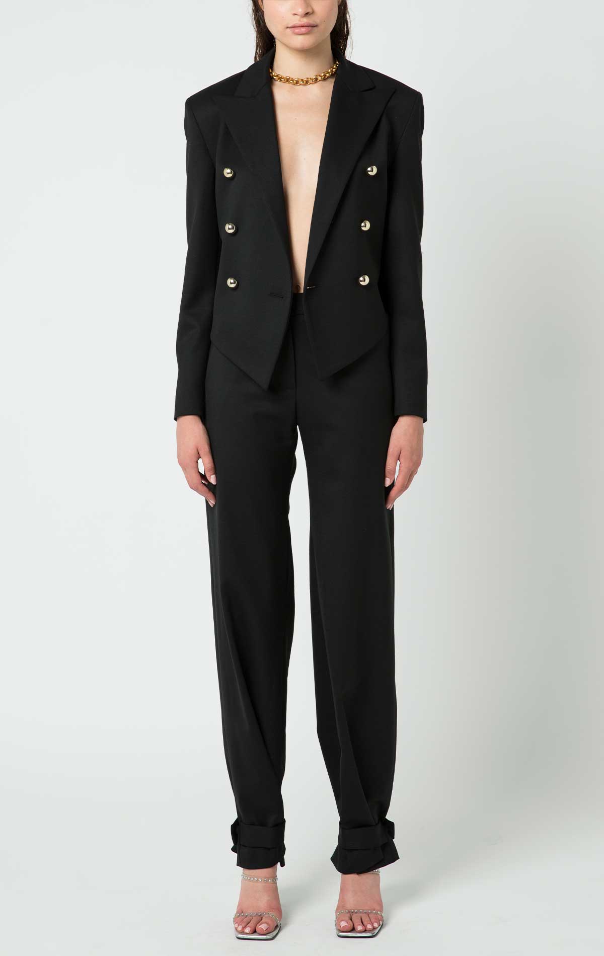 silvia astore Leon Suit Black Wool