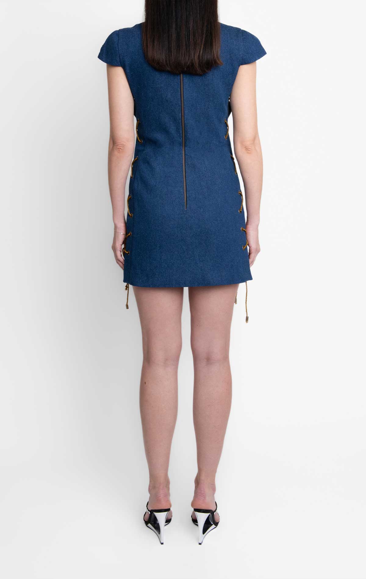 Silvia Astore Midnight Dress Denim Cotton
