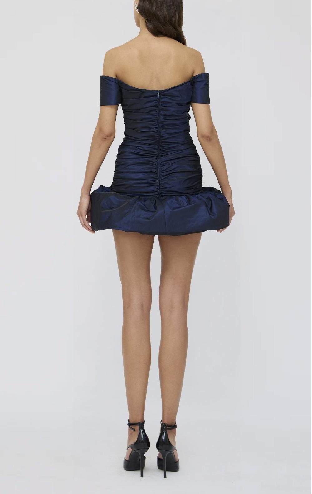 Silvia Astore Mina Dress Night Blue Taffeta