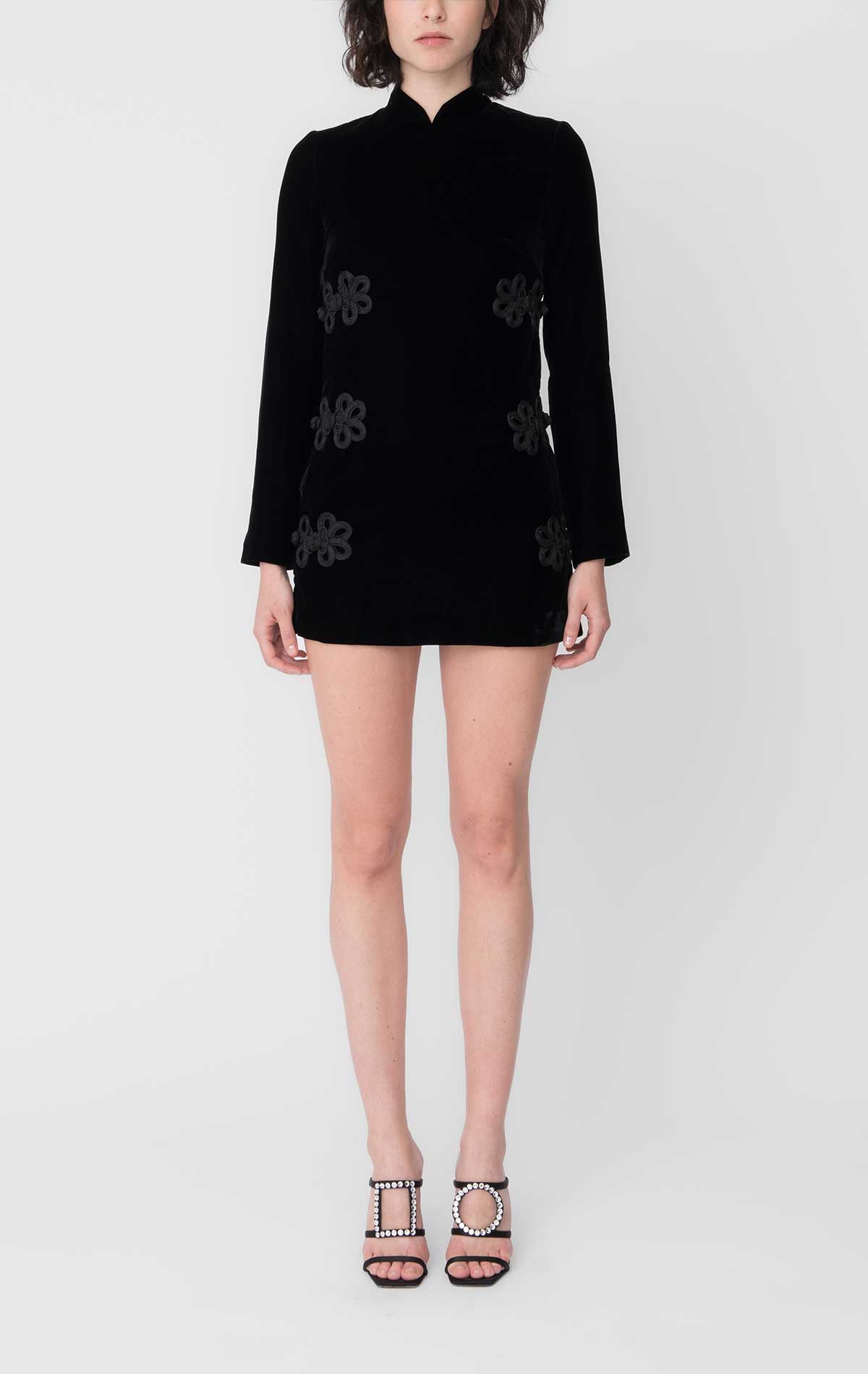 silvia astore Ming Dress Black Velvet