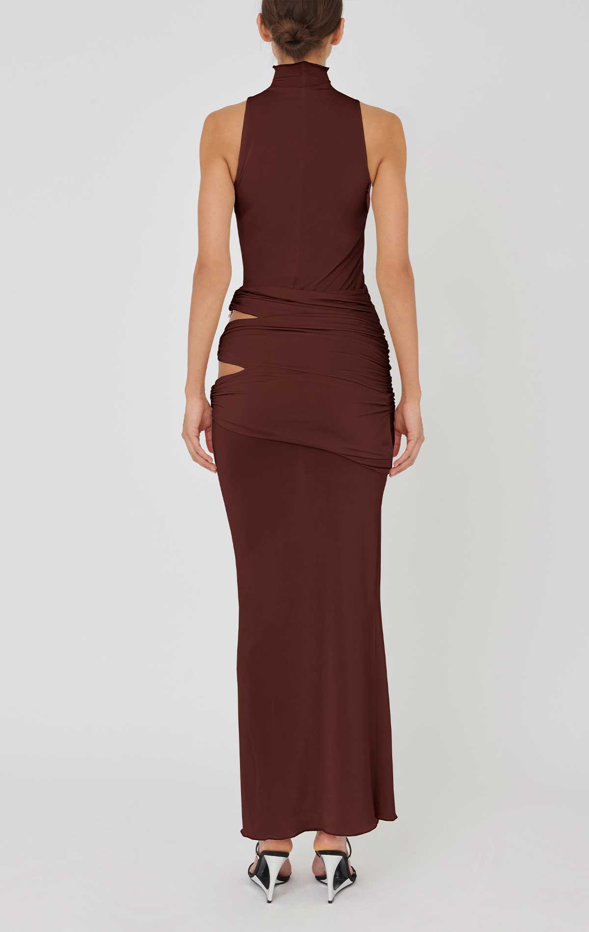 Silvia Astore Nora Dress Chocolate Stretch Jersey
