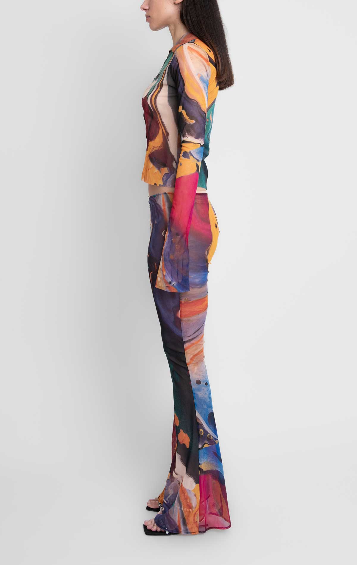 Silvia Astore Sole Set Watercolor Print Mesh