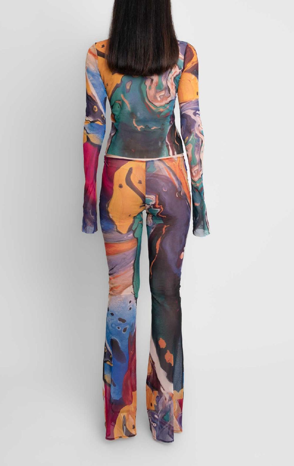 Silvia Astore Sole Set Watercolor Print Mesh