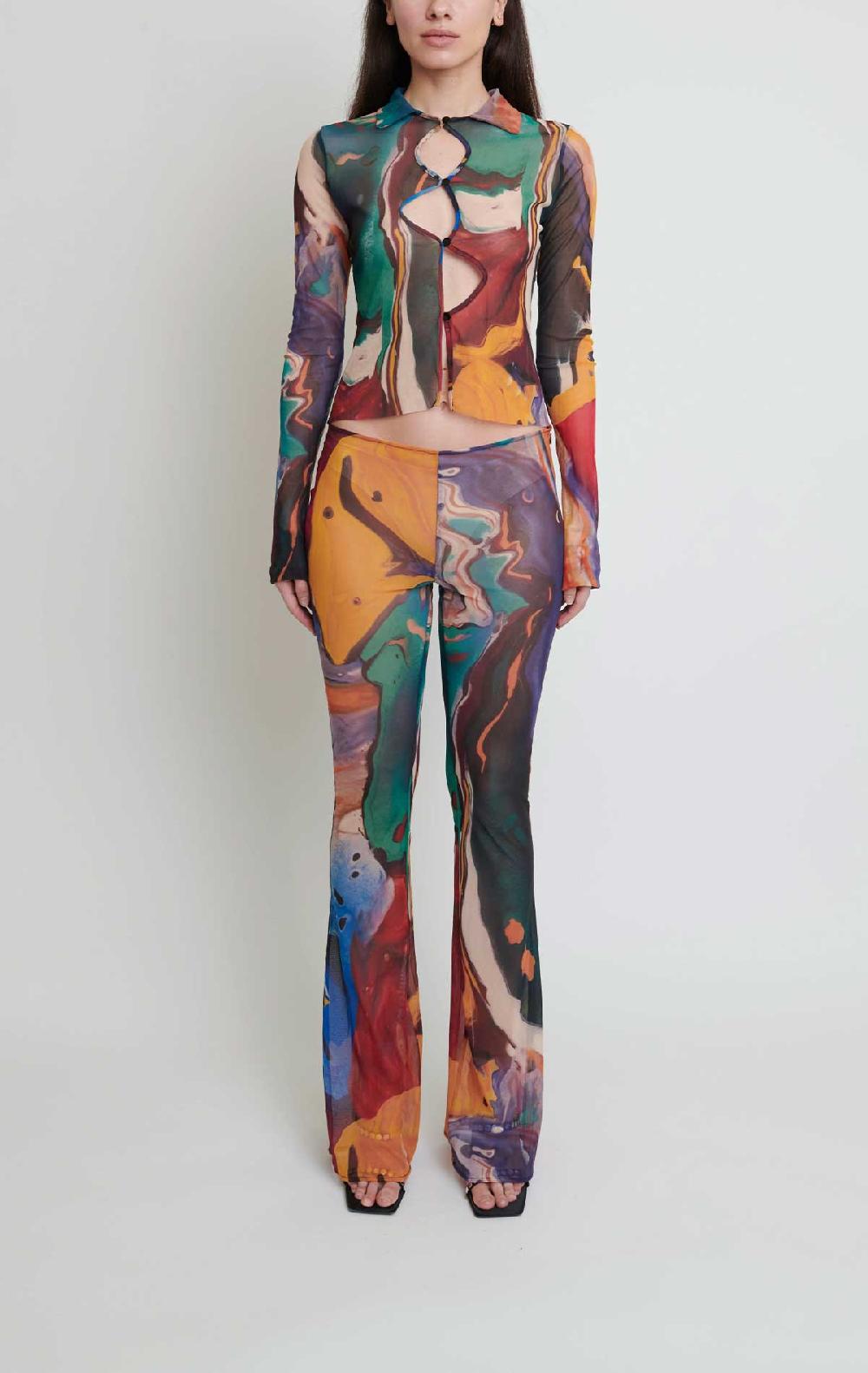 silvia astore Sole Set Watercolor print Mesh