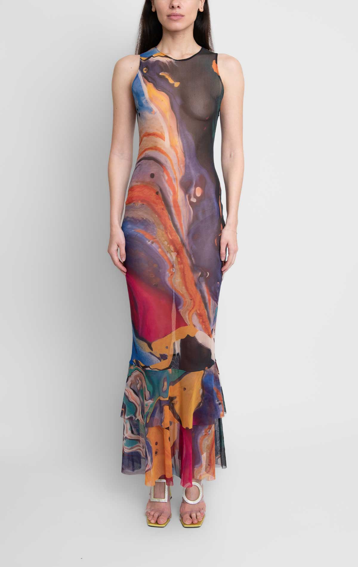 silvia astore Tish Dress Print Mesh