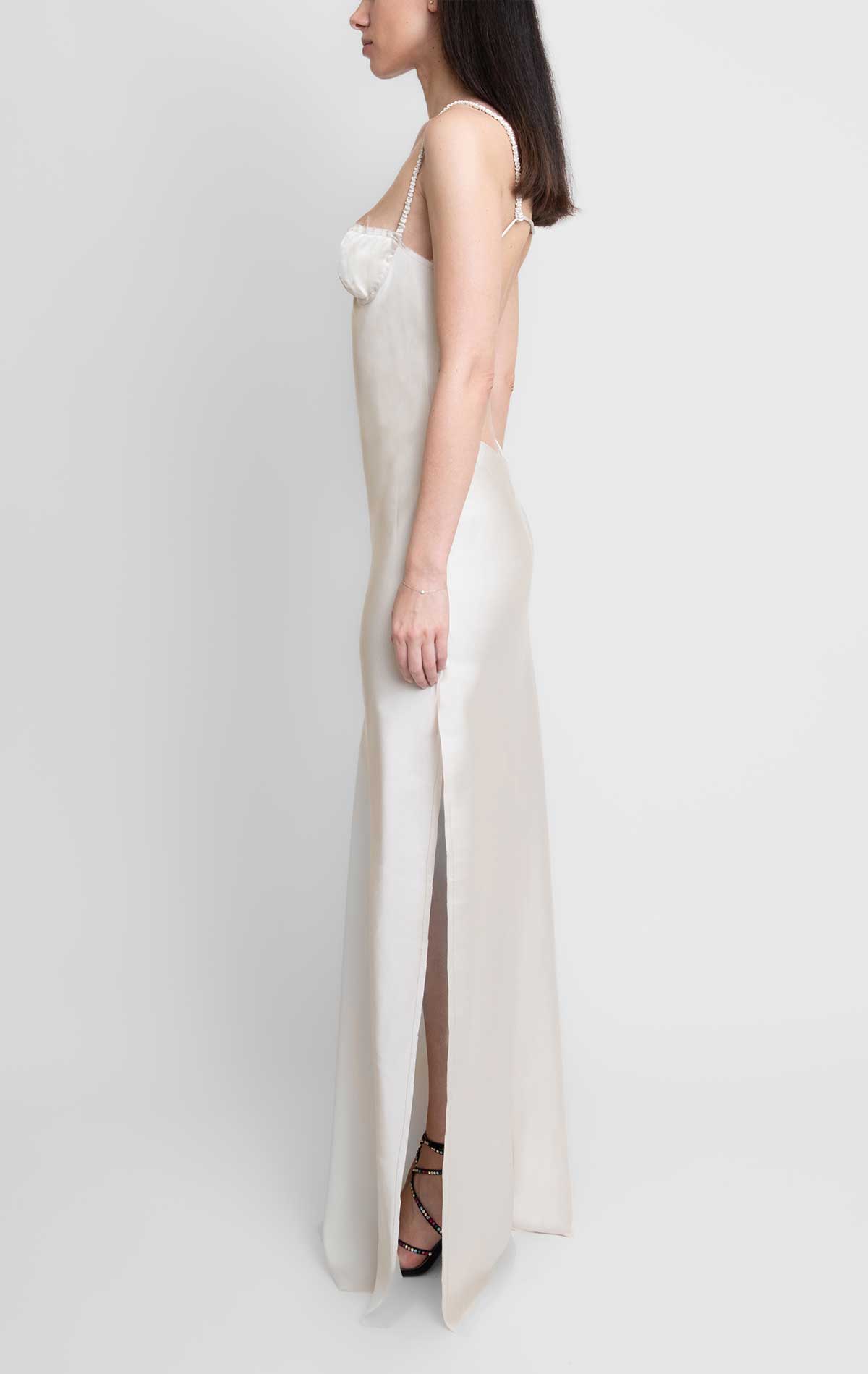 Silvia Astore Vittoria Dress Champagne Silk