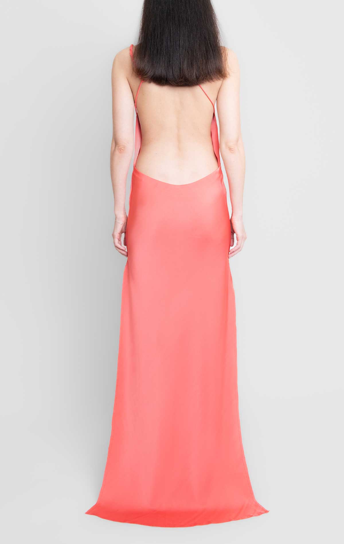 Silvia Astore Vittoria Dress Coral Silk
