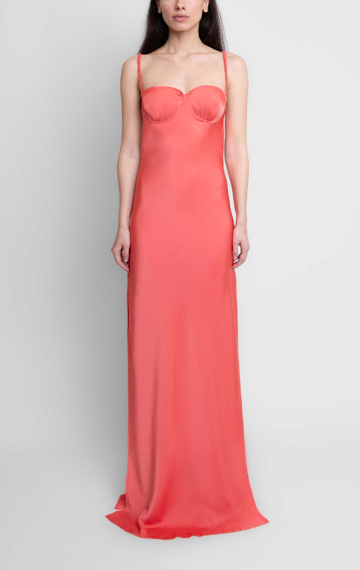 silvia astore Vittoria Dress Coral Silk