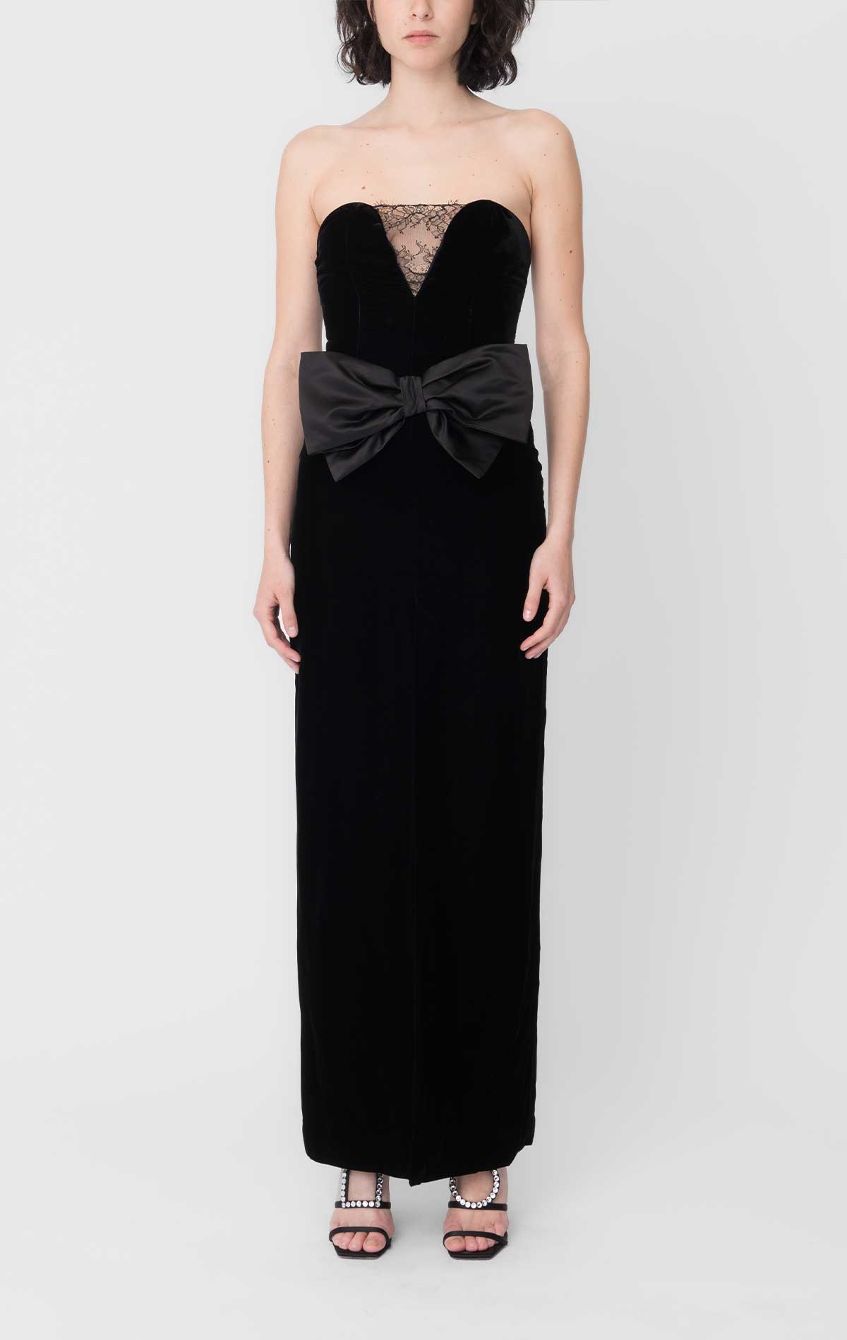 silvia astore Vivienne Dress Black Velvet