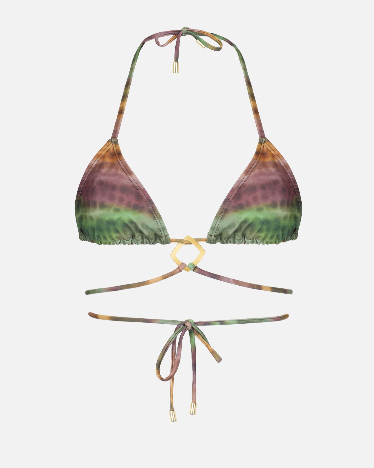 Simmi Animal Print Trim Detail Bikini Top