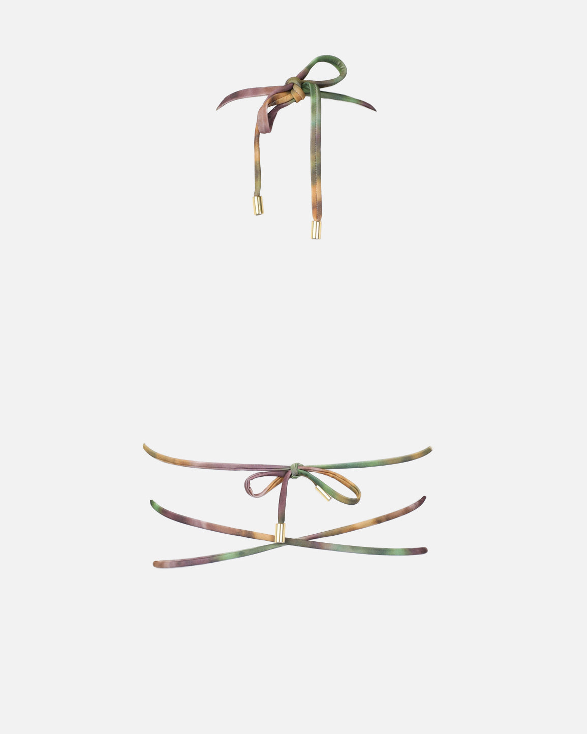 Simmi Animal Print Trim Detail Bikini Top