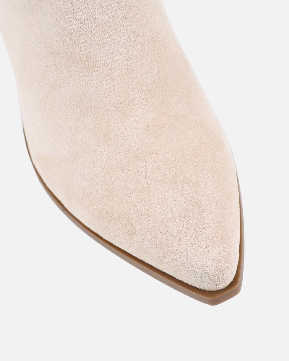 Simmi Beige Western Cowboy Boots