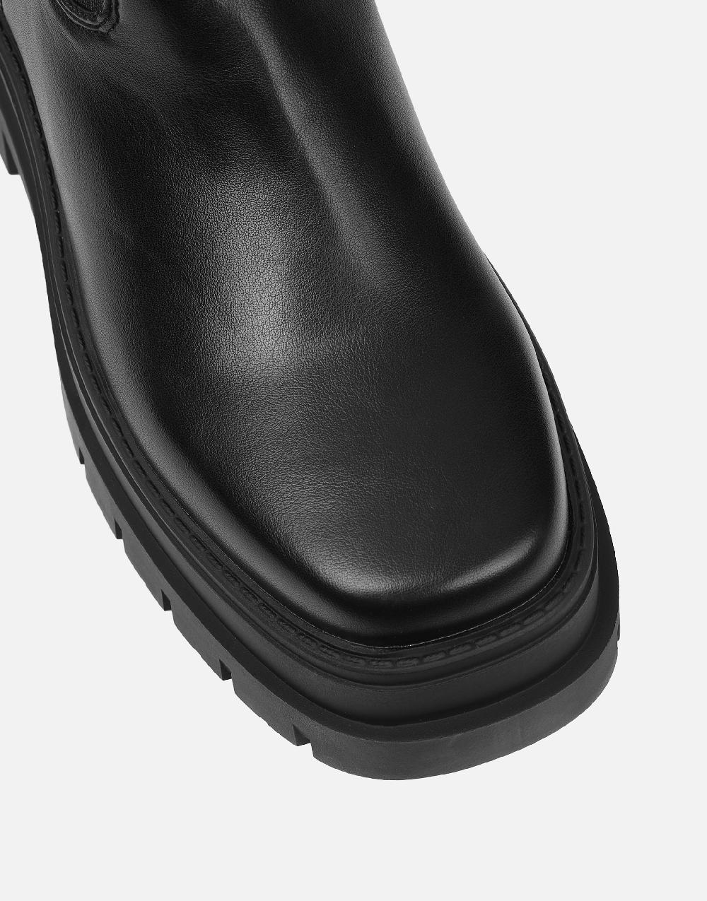 Simmi Black Chelsea Chunky Ankle Boots