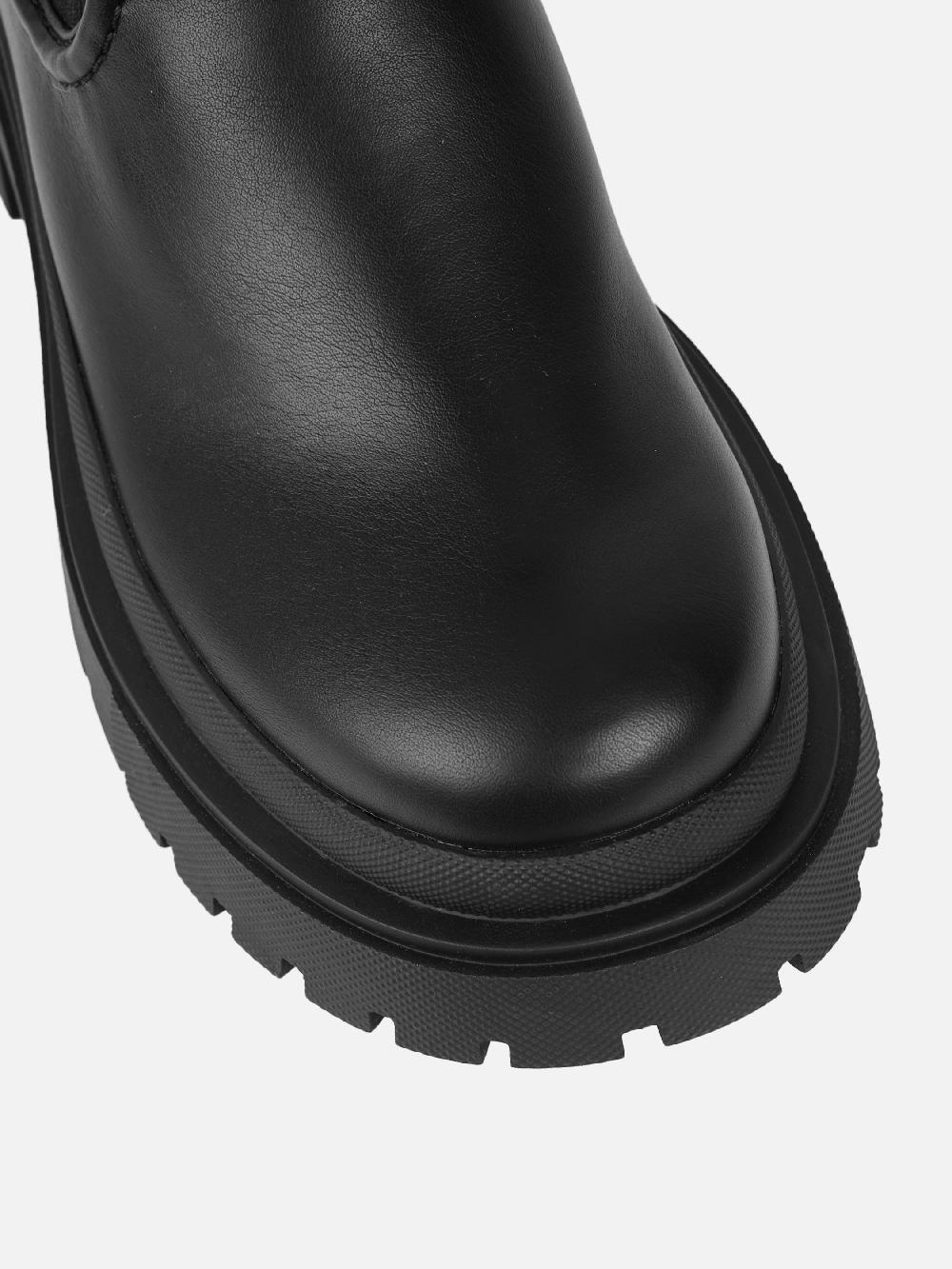 Simmi Black Chunky Ankle Sock Boots