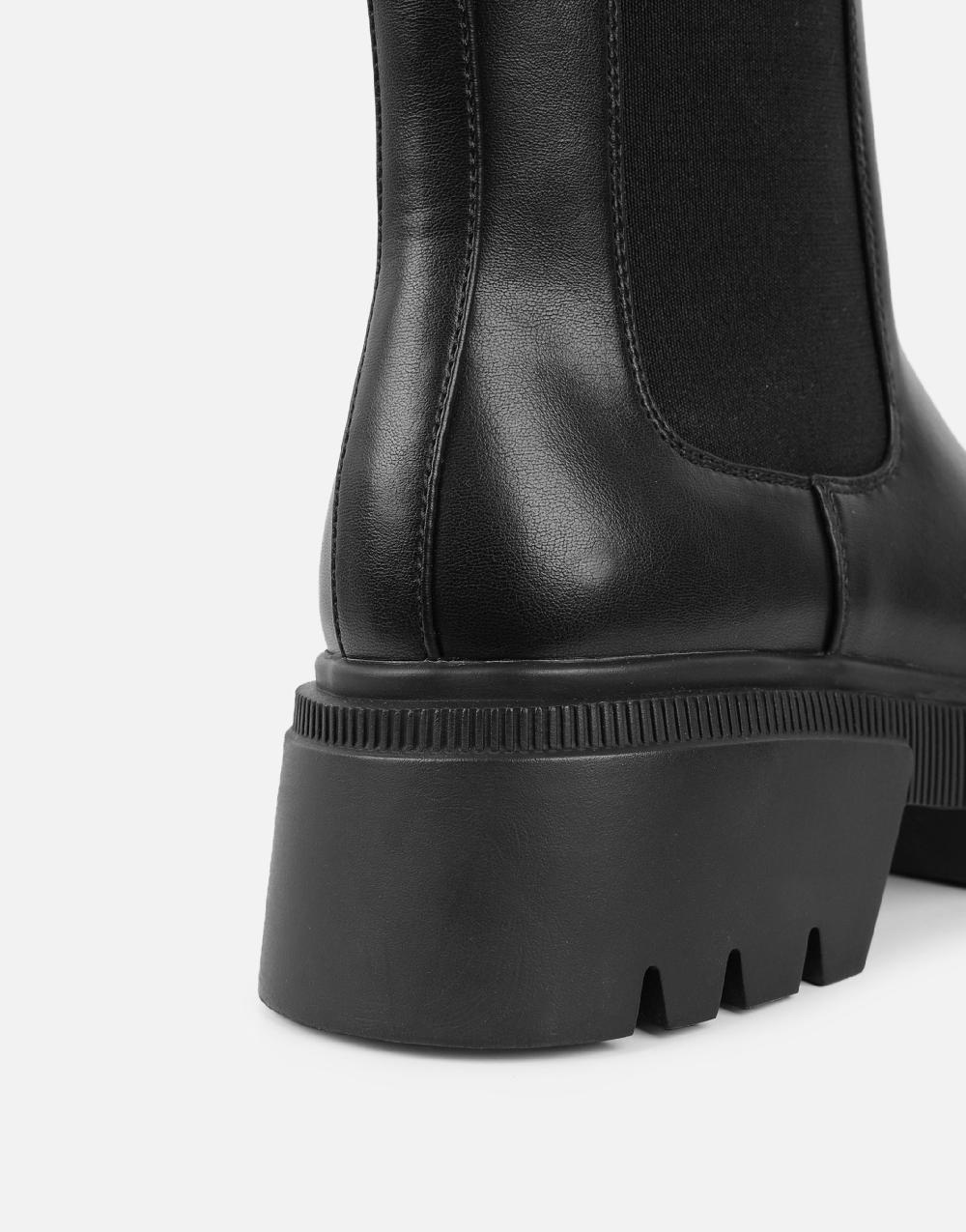 Simmi Black Chunky Chelsea Boots