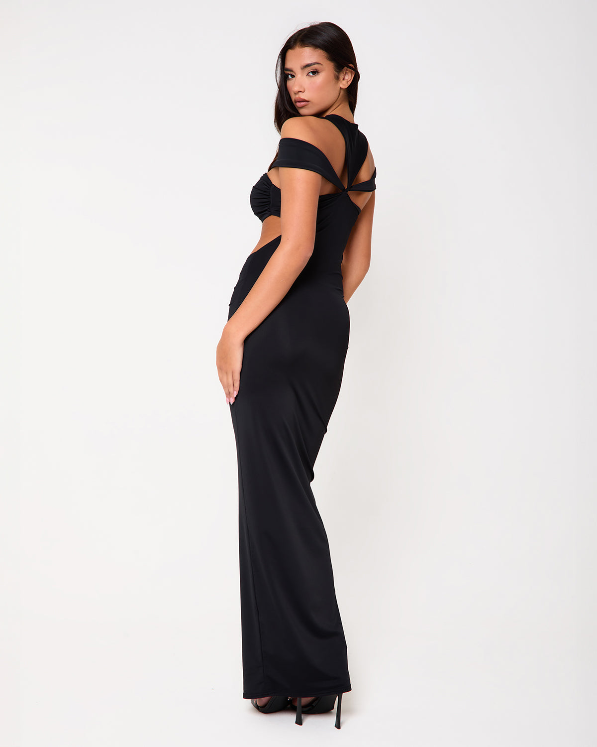 Simmi Black Cut Out Maxi Dress