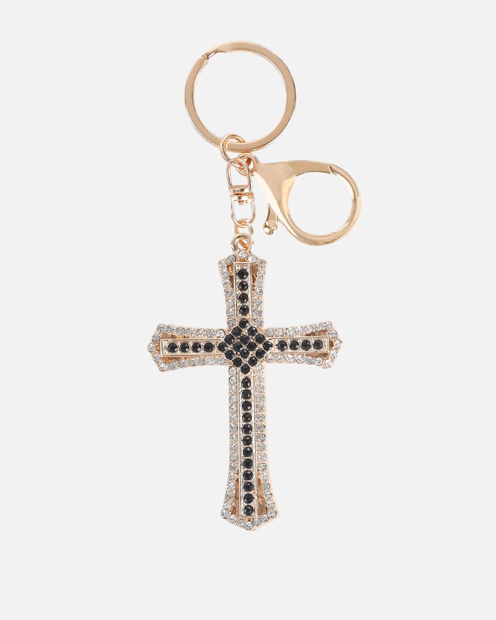 Simmi Black DIamante Cross Charm