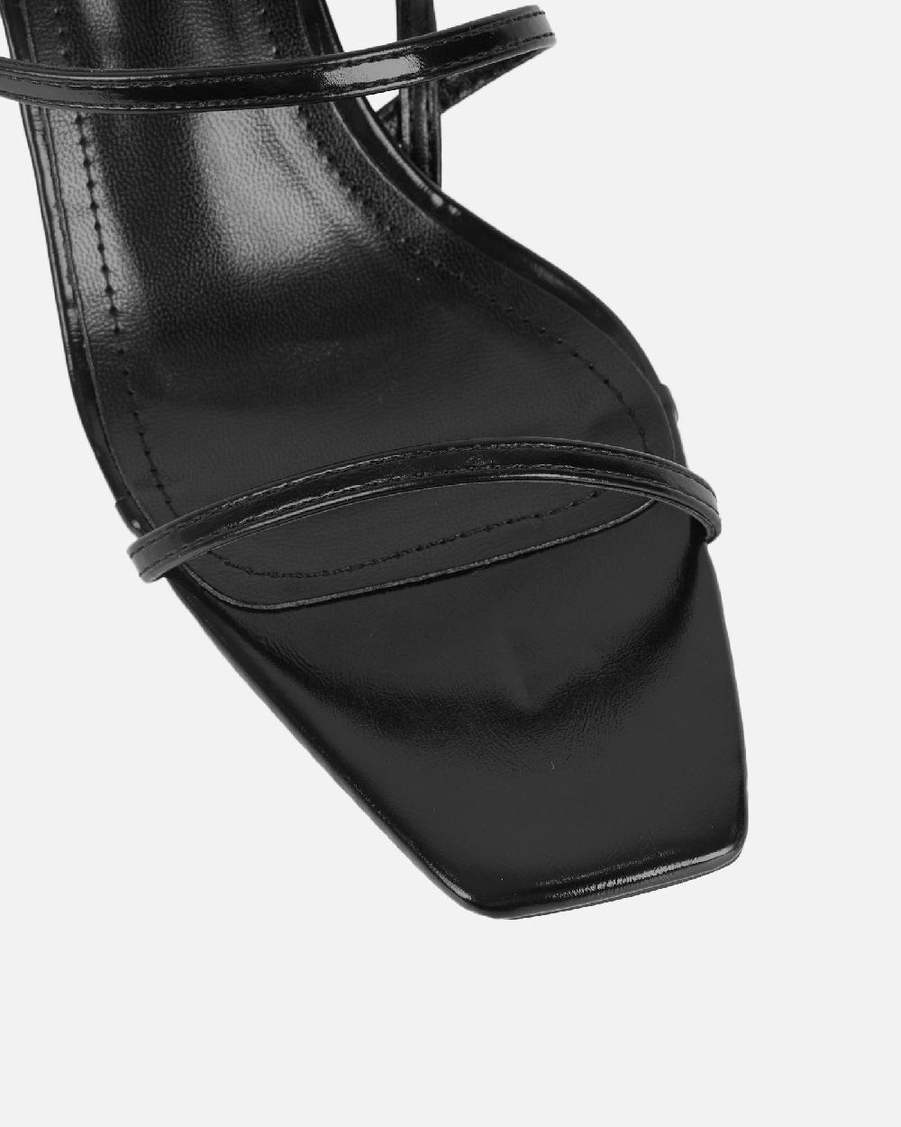 Simmi Black Heeled Sandals