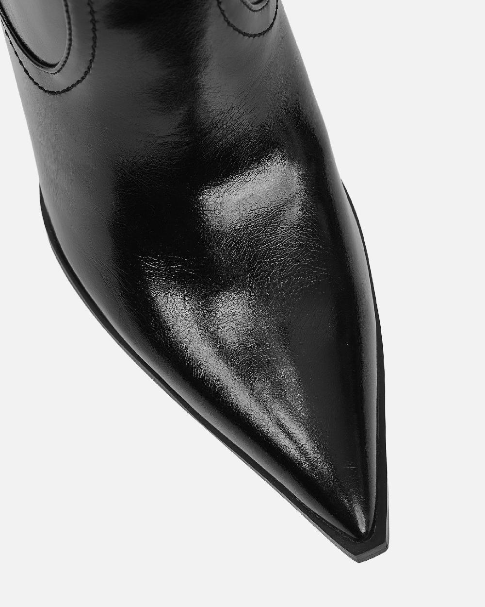 Simmi Black Heeled Western Boots