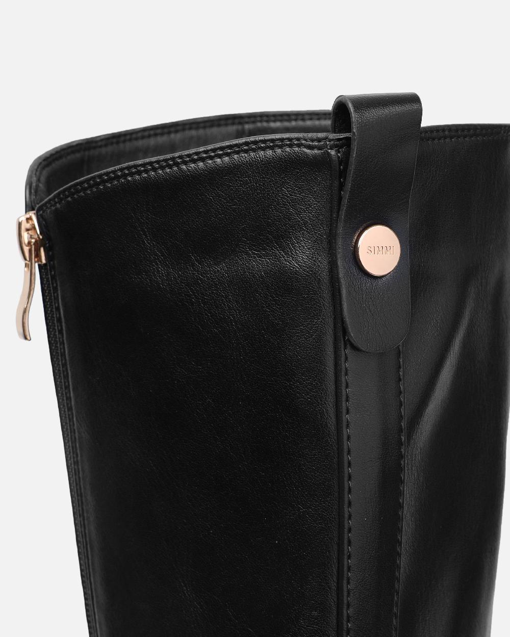 Simmi Black Knee High Chunky Boots