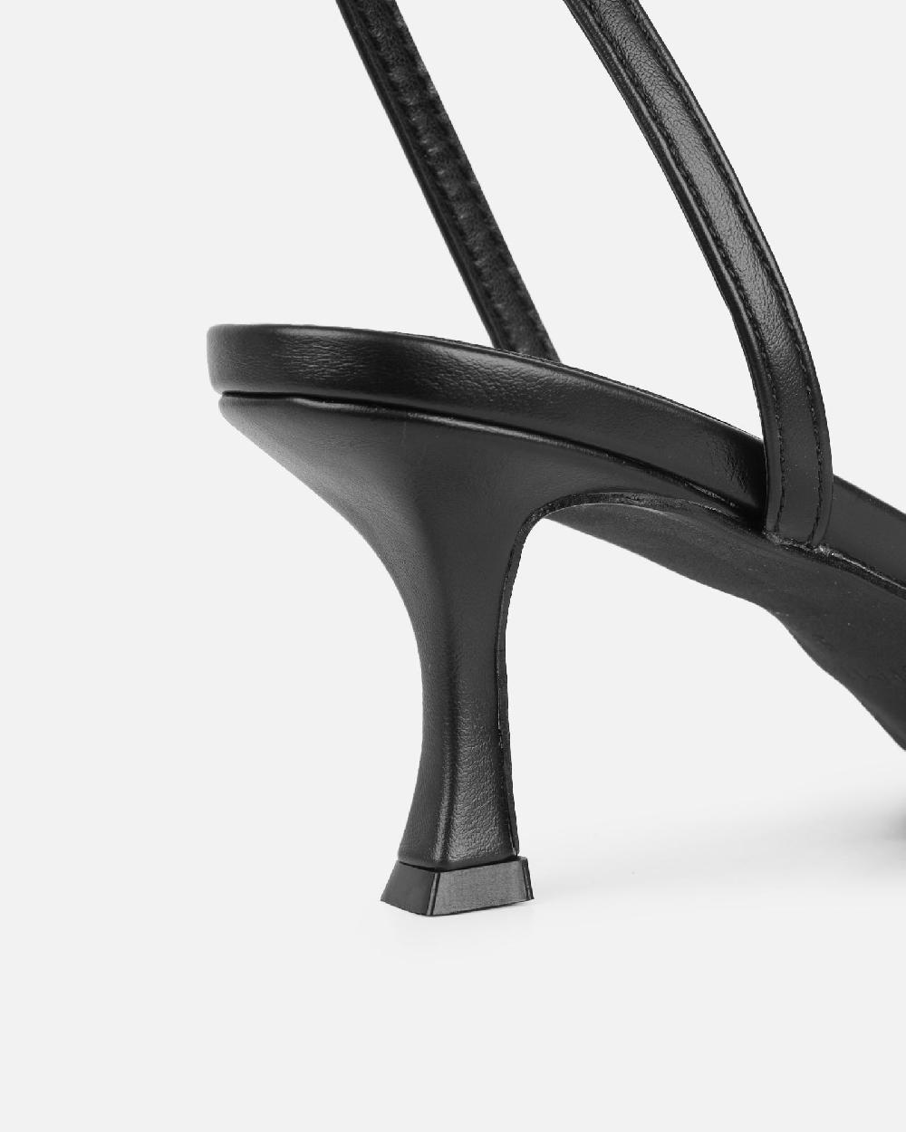 Simmi Black Lace Kitten Heels