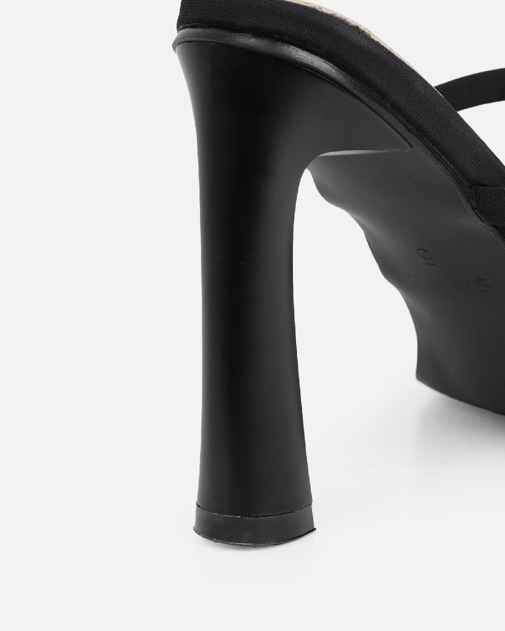 Simmi Black Lycra Mules
