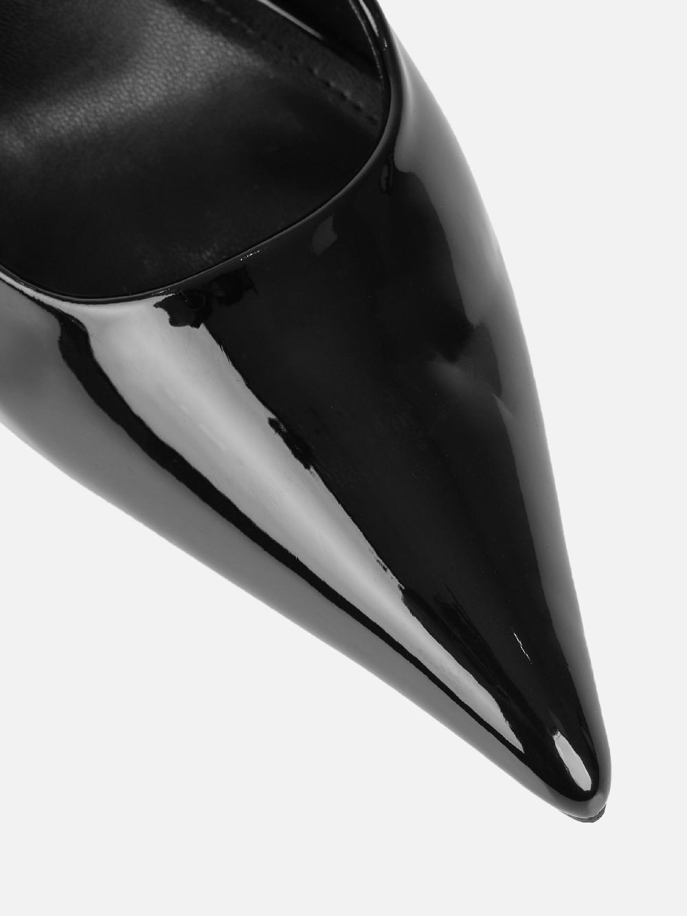 Simmi Black Patent Court Shoes