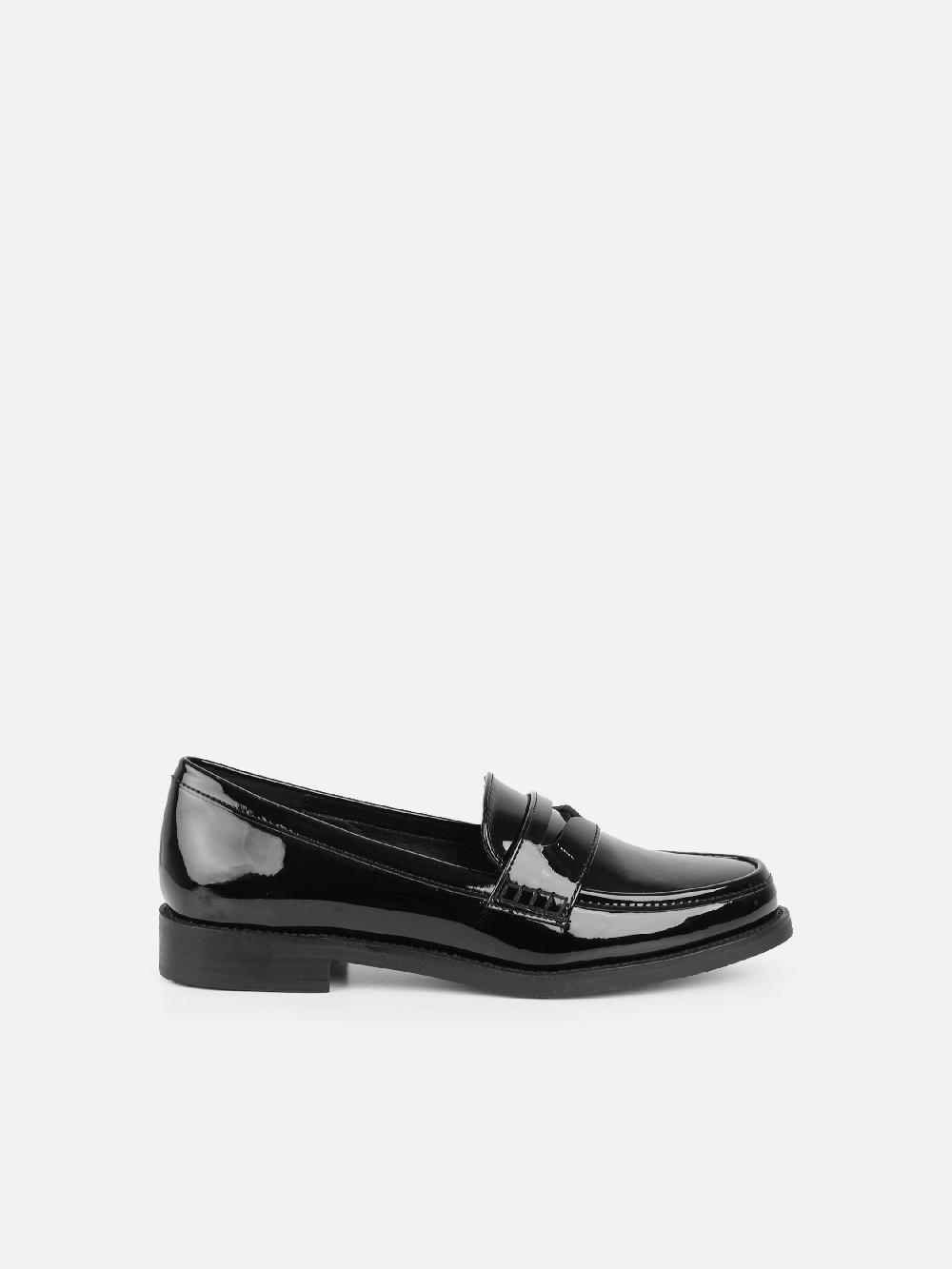 Simmi Black Patent Penny Loafers