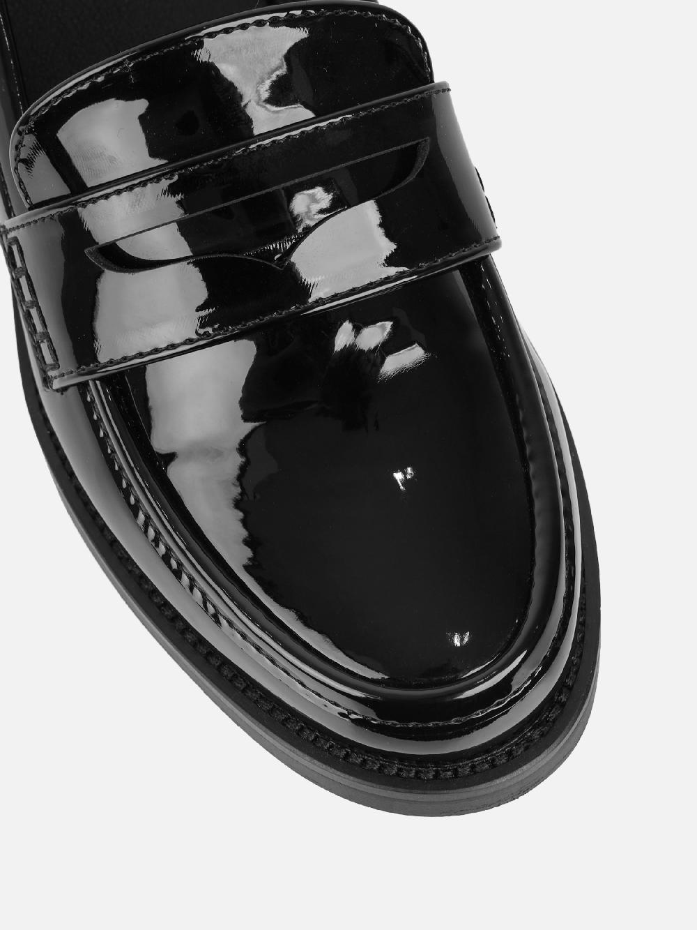 Simmi Black Patent Penny Loafers