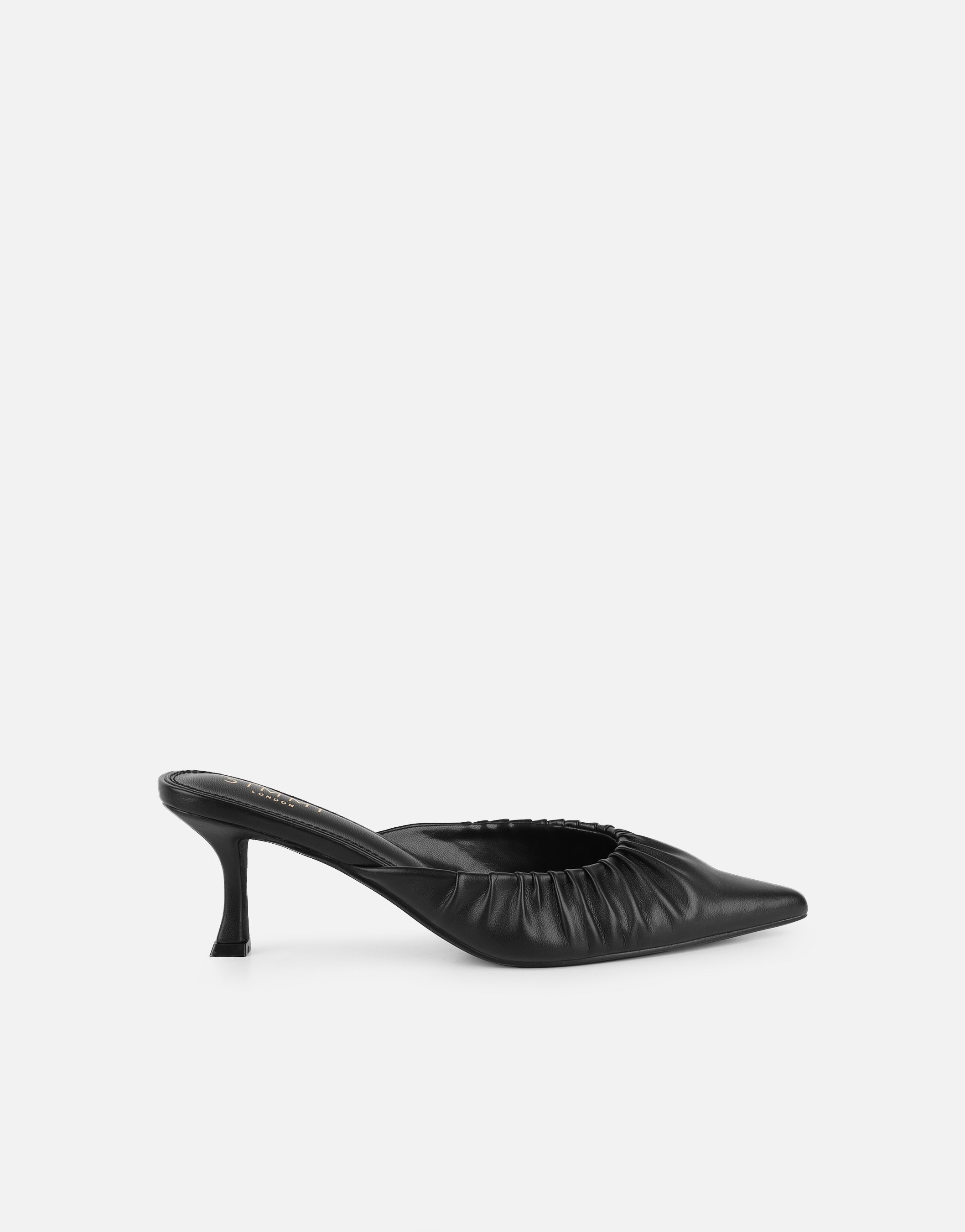 Simmi Black Ruched Mules
