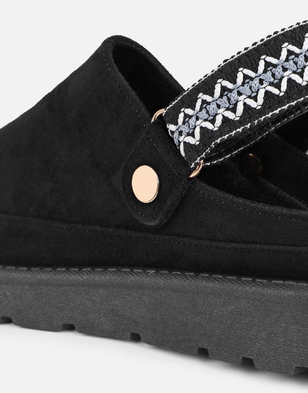 Simmi Black Slippers