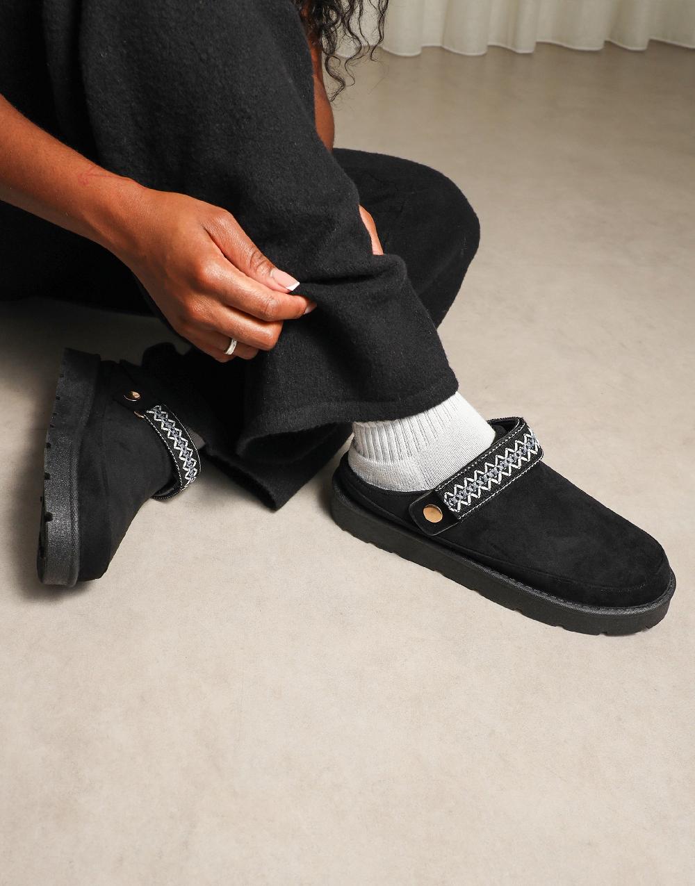 simmi Black Slippers