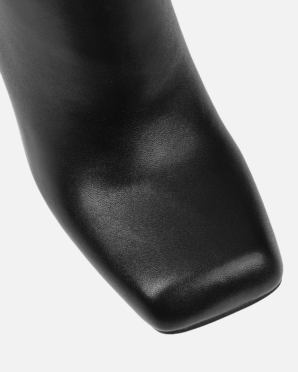 Simmi Black Square Toe Ankle Boots