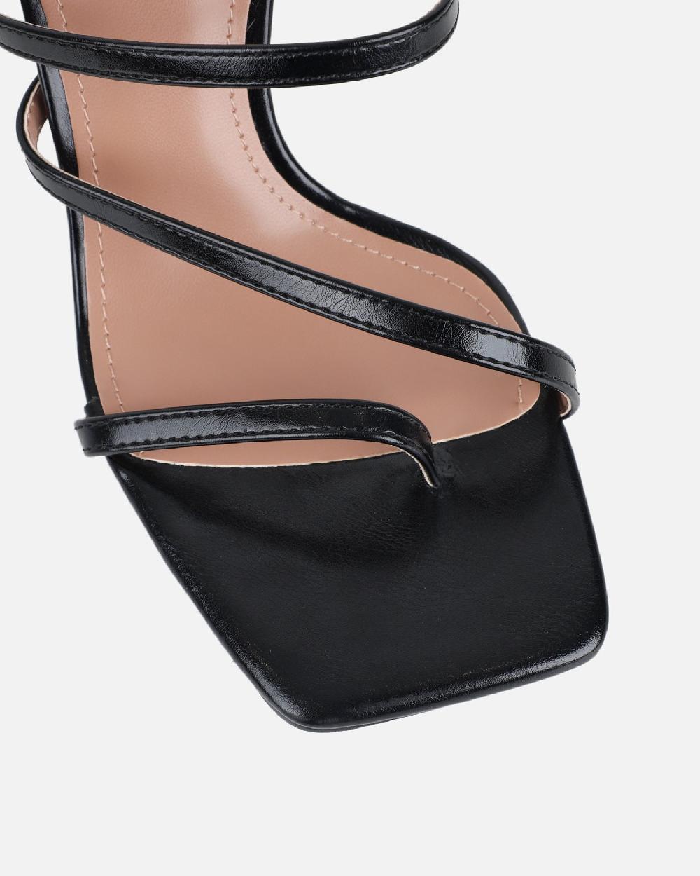 Simmi Black Strappy Mules