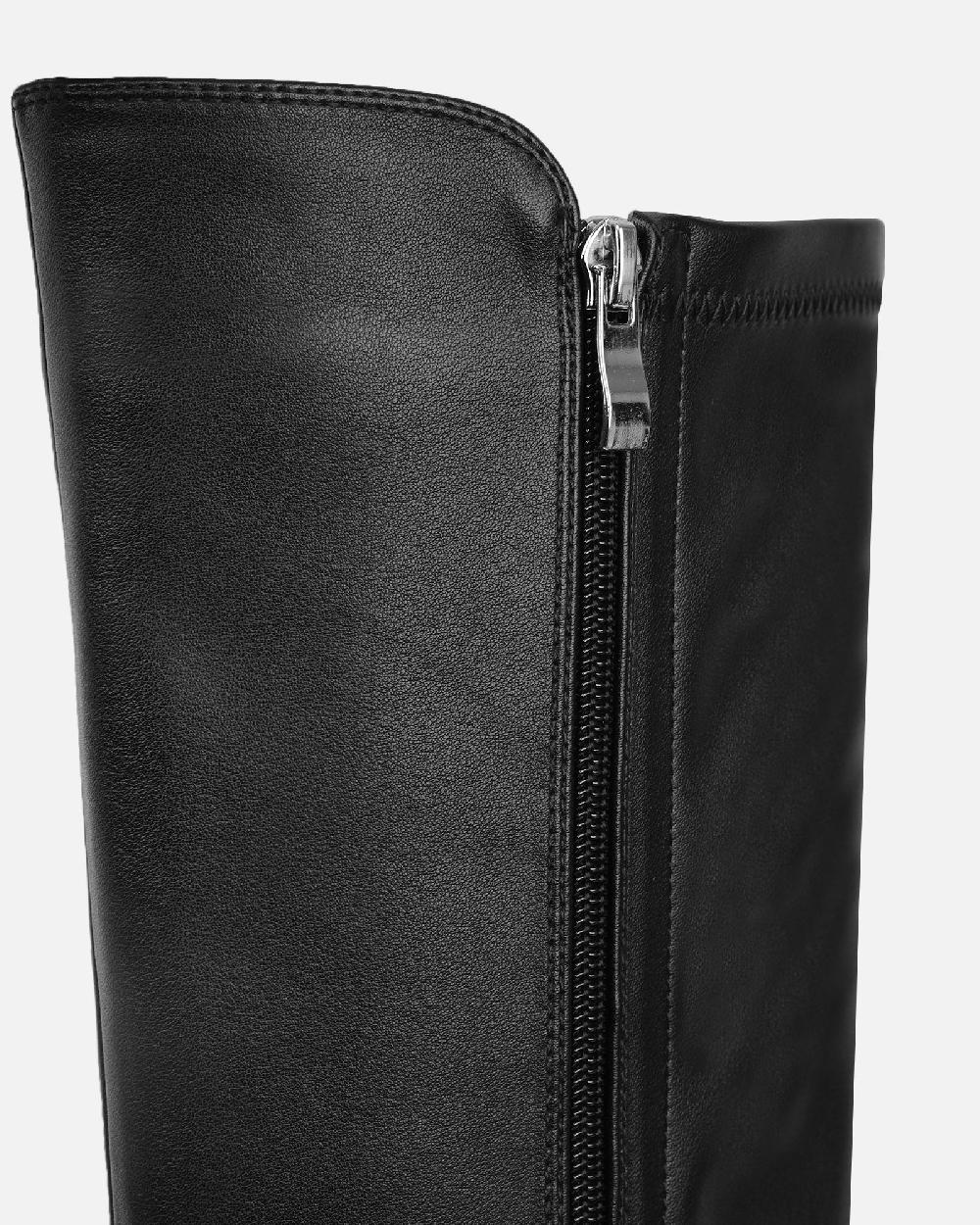 Simmi Black Stretch Knee Boots