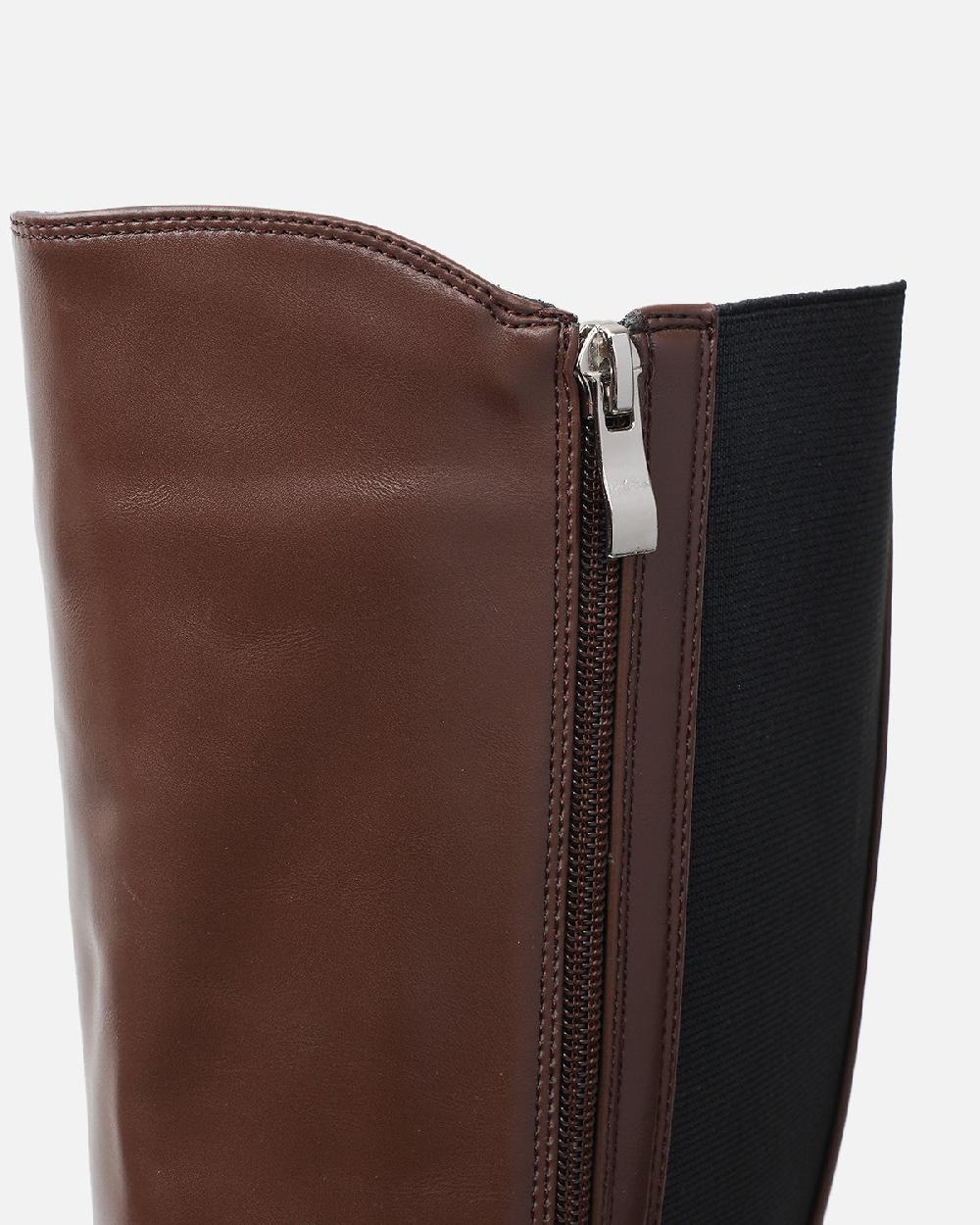 Simmi Brown Chunky Knee Boots