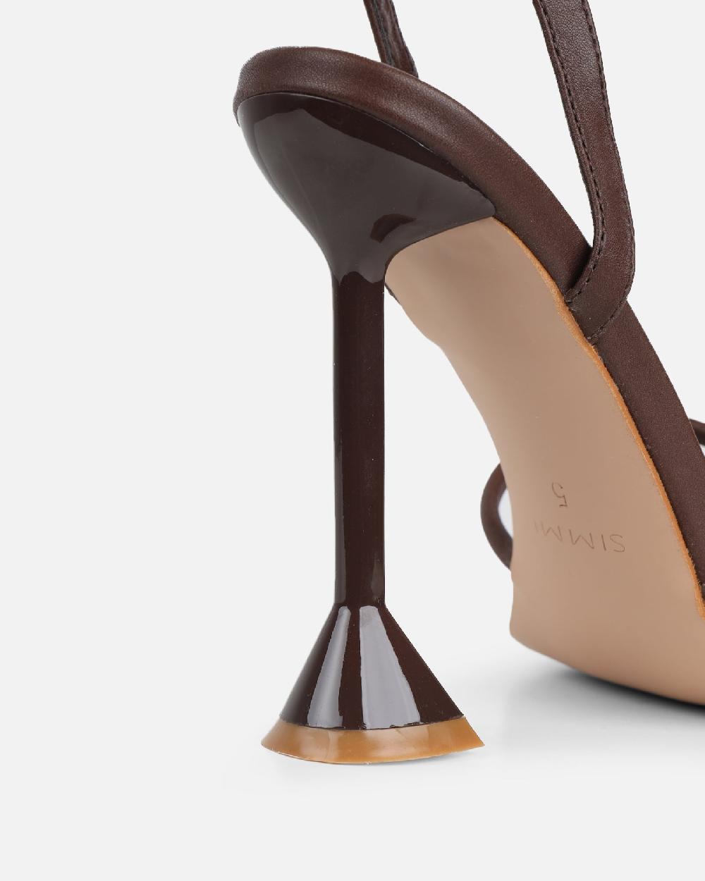 Simmi Brown Heeled Sandals